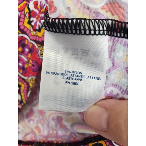 Lands' End Multicolor Medallion Print Long Sleeve Rash Guard Swim Shirt Size Med - Picture 5 of 6